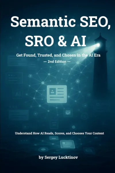 Portada del libro Semantic SEO, SRO & AI de Gubur y Lucktinov